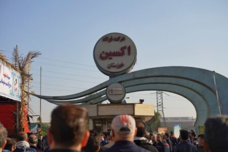 تشییع و تدفین باشکوه پیکر مطهر شهید گمنام در فولاد اکسین خوزستان